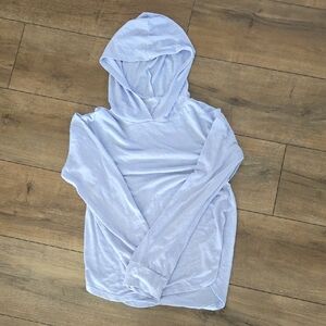 SO Light Blue Long Sleeve Hoodie Tee